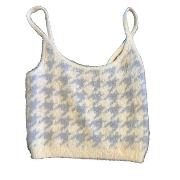 KENDALL & KYLIE PACSUN fuzzy crop top sweater XS - Picture 1 of 4